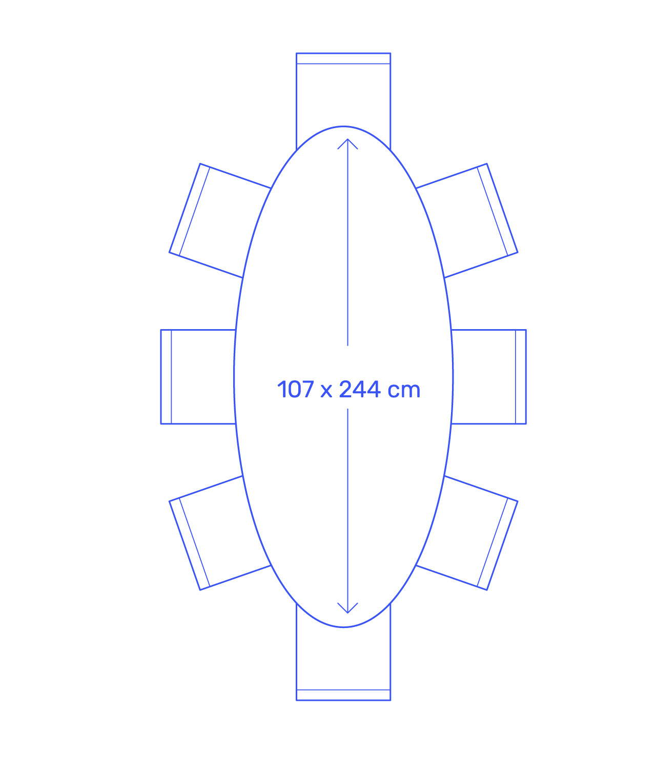oval 8 seater