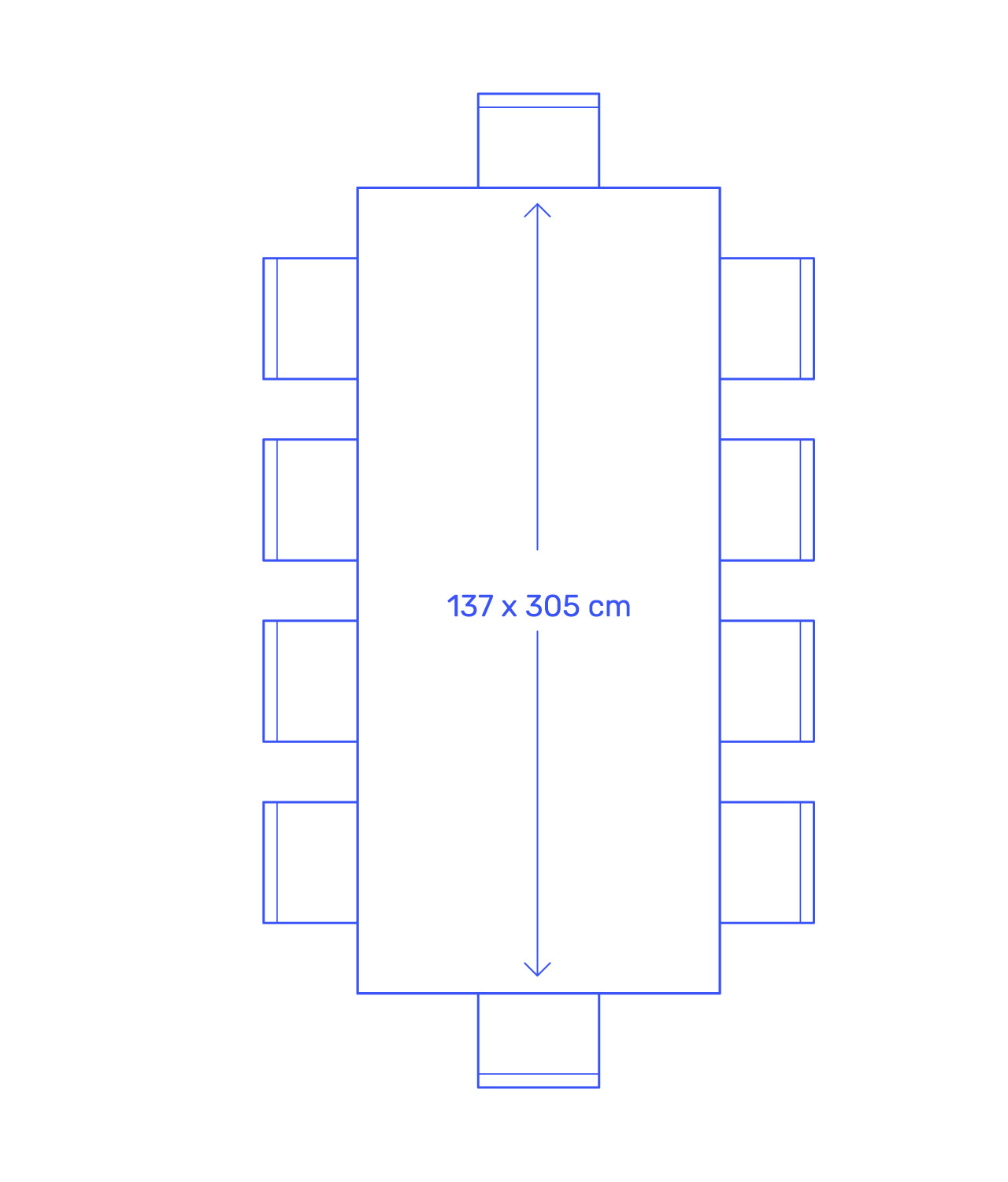 square 304cm 10 seater