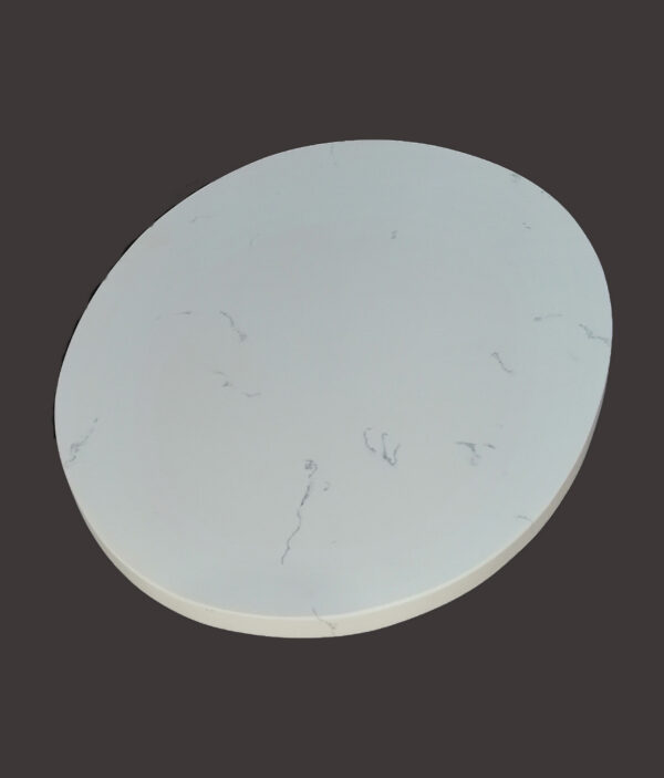white oval chopping board