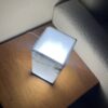 IMG_5218 Translucent Marble Stone Table Lamp with Zimbabwe Black Granite Base 140mm Square x 320mm Hight
