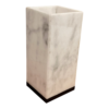 Photoroom_20260720_175806 Translucent Marble Stone Table Lamp with Zimbabwe Black Granite Base 140mm Square x 320mm Hight